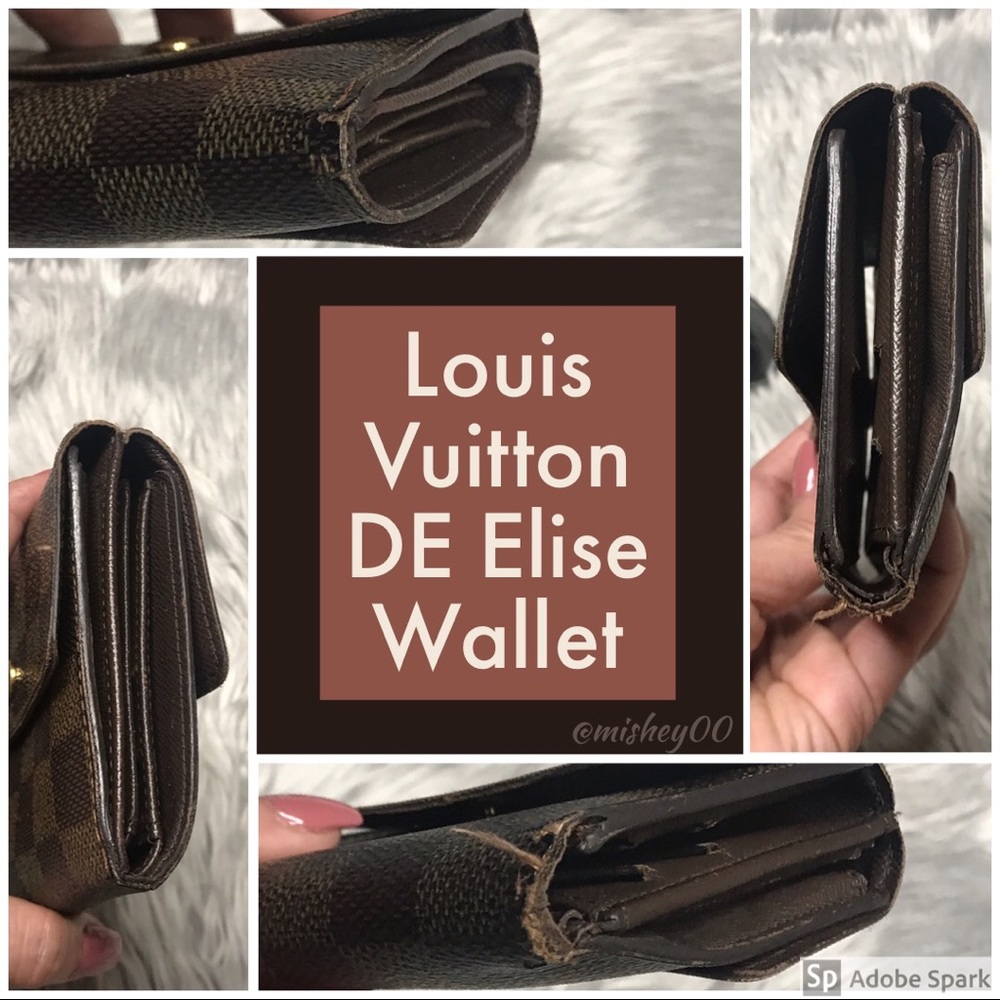 AUTH Louis Vuitton DE Elise Wallet - Picture 2 of 6